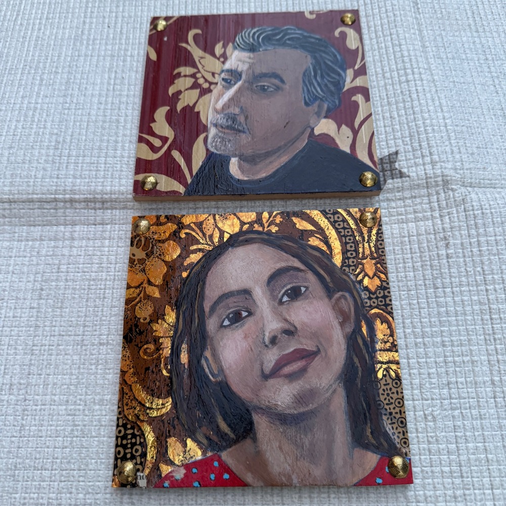 Susan Matthews Chicano Portrait Art Set 5x5 Multicolor Fernando Valenzuela 2021